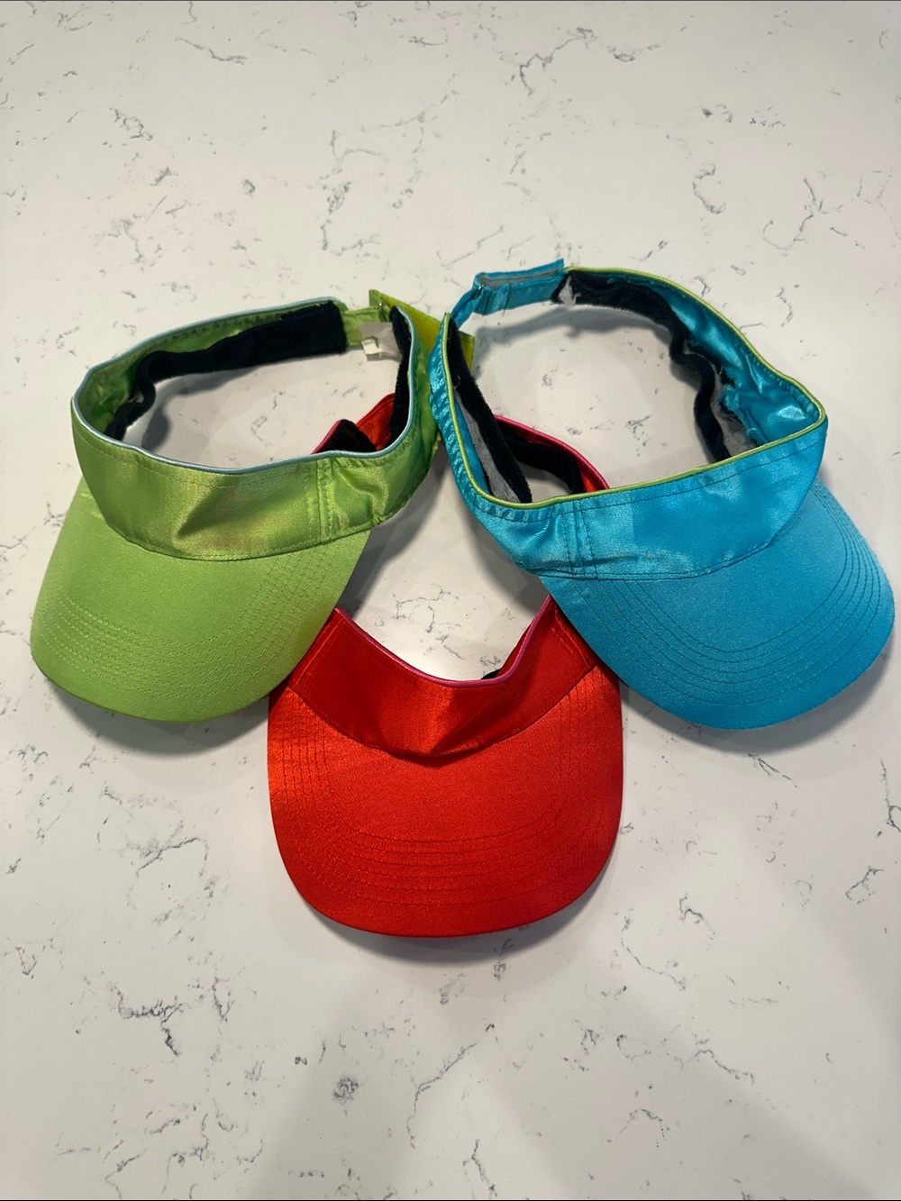 Sun Visor Cap - Red, Blue & Green